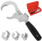 4 en 1 multifunción ajustable de doble boca llave, llave inglesa universal, llave inglesa, llave inglesa con 3 compartimentos para tarjetas, apertura de 80 mm, herramienta de reparación para