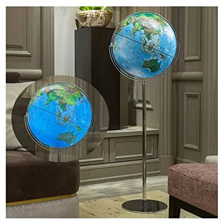 Aktualisierter Globus, 43,2 cm, Heimdekoration, geprägt, 3D-Weltkugel, Stereo, stehend, Globus mit rundem Ständer, Erwachsene Globus der Erde Bildung