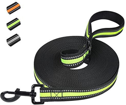 Snocyo Schleppleine für Hunde 3m, Robuste Hundeleine für Kleine, Mittelgroße und Große Hunde, Trainingsleine mit Griffpolsterung, verstärktem Karabiner und Aufbewahrungstasche, Grau