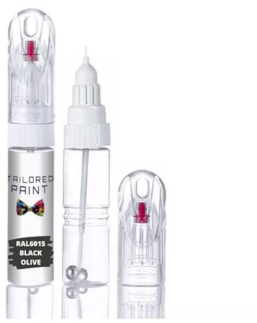 RAL6015 Black Olive Multi Surface Touch Up Paint Pen All in 1 Interior & Exterior Wood, Metal, Plastic, uPVC, Ceramic All Weather Gloss 100% Sheen