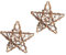 Homoyoyo Eleganter Rattan-geflecht-Kranz Weihnachtsdekoration Hängender Pentagramm-Ornament Hellbraun für Festliche Anlässe