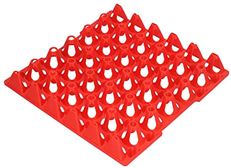 AUNMAS 5PCS Egg Flats, Plastic Chicken Egg Flats, Egg Crates Egg Cartons Stackable Reusable Egg Crates Holder Trays for Storage Transportation Each Holds 30 Eggs (Red)