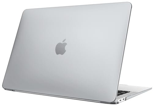 Fintie Hülle kompatibel mit MacBook Air 13 (2018-2020 Version) A2337(M1)/A2179/A1932, Ultradünne Hartschale Schutzhülle Snap Case, Hellgrau(Matt)