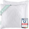 Gentle North Kopfkissen (50x50 cm groß) - 2er Set Kissen für Bett und als Dekokissen - Mit Reißverschluss für Füllung - Sofakissen - Zierkissen für Couch und Sofa - Ökotex - Waschbar bis 60° - Weiß