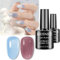 KRISNICE Jelly Nail Polish Set Sheer Gel Polish with Burgundy Wine Red Blue Nail Polish Gel Soak Off U V Nail Gift DIY(KCS2-024)
