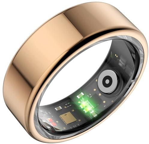 findtime Smart Ring Fitness Ring Tracker Smartringe für Herren Damen IP68 Wasserdicht Tracking Ring mit Schrittzähler Kalorien Herzfrequenz Schlaftracker Android iOS