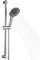 OFFO Shower Slide Bar with 6 Modes Shower Head Set, 1.5m Stainless Steel Hose,Adjustable 70cm Riser Rail and High Pressure Handheld Showerhead,Chrome