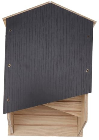 XIASABA Maison en bois 61 x 45 x 18 x 18 cm - Double chambre en bois imperméable et coupe-vent - Abri pour chauve-souris - Pour extérieur, jardin, terrasse, cour