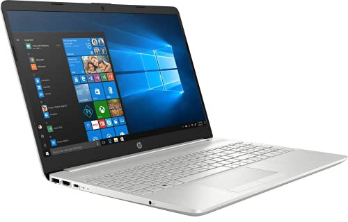 HP 15-dw1021na 15.6 Inch Full HD Laptop, Intel Pentium Gold 6405U, 4 GB RAM, 128 GB SSD, Windows 10 Home - Silver (Renewed)