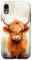 iPhone XR Highland Cow Watercolor Art Case