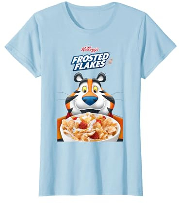 Kellogg's Frosties Frosted Flakes Cereal Tony the Tiger Bowl T-Shirt