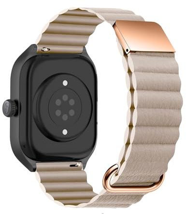 KMKJSH Magnetische Armbänder für Ice-Watch (1,85) 22mm Armband, Leder Silikon mit Magnet Schleife Schnalle Bänder für Ice-Watch (1,85) 22mm Ersatzarmband mit Ice-Watch (1,85) 22mm Uhrenarmband (5)