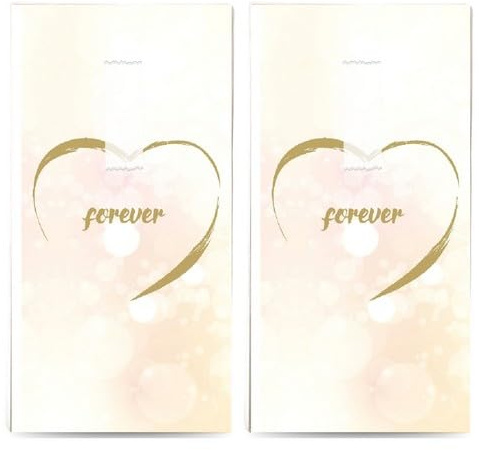 20 einzelne Taschentücher Hochzeit Für immer im Herzen. 2 Packungen mit 10 einzelnen Papiertaschentücher bedruckt als Geschenk.