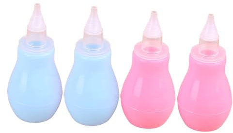 RORPOIR 4 Stück Nasensauger Für Jungen Und Mädchen Nasenreiniger Für Kinder Nasenschleimentfernung Weicher Gummitrichter Sanfte Schleimabsaugung Zur Befreiung Verstopfter Nase Bei Erkältun