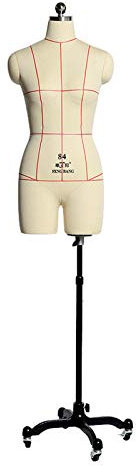 SXYKXYDL Nähständer für weibliche Schaufensterpuppen mit feststeckbarem Rad, verstellbare Schneiderpuppe in Übergröße, für professionelle Schneiderinnen, stehende Puppe aus Schaumstoff (Größe: XXL)