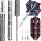 Unicorn Darts-Set | James 'The Machine' Wade | 90% natürliches Wolfram Barrels mit taktilen sandgestrahlten grauen Ringakzenten | langlebige atemberaubende Ultrafly Flights | Stahlspitze Volute Points