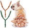 Hisprout 2-teilige Hundewindel Hosenträger, Hundewindel Hosenträger für weiblichen/männlichen Hund, Bauchbänder für Hundewindel Geschirr(Green/Orange,M)