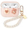Lilbitty für AirPods 4 Hülle Mit Cartoon Bear Design Und Perlenkette, Aesthetic TPU Schutz Case Mit Bow Flower Für AirPods 4, Unterstützt Drahtloses Laden