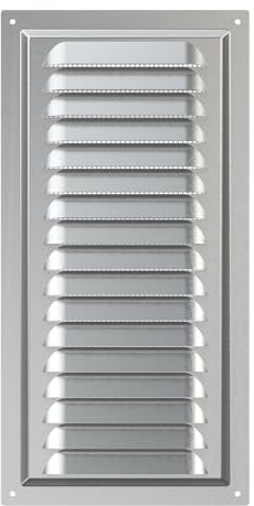 Griglia di Ventilazione in Acciaio Zincato – Copertura con Rete Protettiva – Antiruggine per Parete o Soffitto – Griglia Rettangolare 150 x 300 mm – Uso Interno ed Esterno.