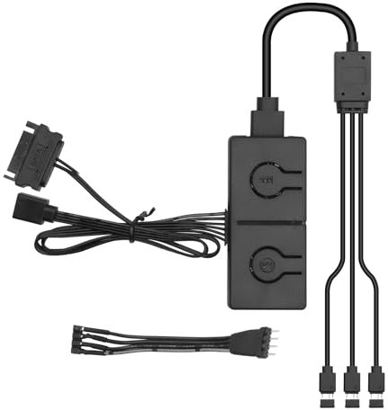 Convertitore ARGB RUIZHI 12V RGB a 5V ARGB Transfer Hub con Splitter a 3 vie,Scheda Madre con 12V 4 Pin Header può Controllare 5V ADD-RGB Prodotti Compatibile con i prodotti RGB con connettore a 3 pin