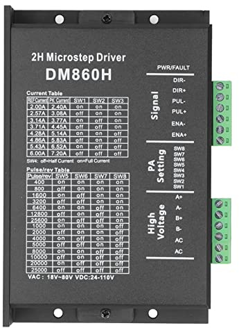 Drikou Step Motor Treiber, PWM -Controller 2 Phase mit Shell DM860H für 57 86 Stepper einstellbar