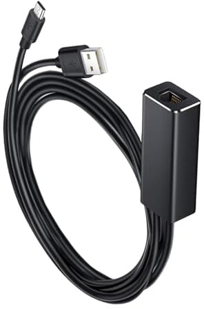 SHINEOFI Usb to Ethernet Adapter Gigabit Ethernet Micro Usb to Tv Stick Compatible Fast Network Converter