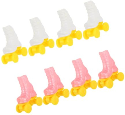 Vaguelly Kleiner Rollschuhe Puppen 4 Paar Kunststoff Rollschuhe Für Kleiner Puppen Puppendekoration Innen Und Außen