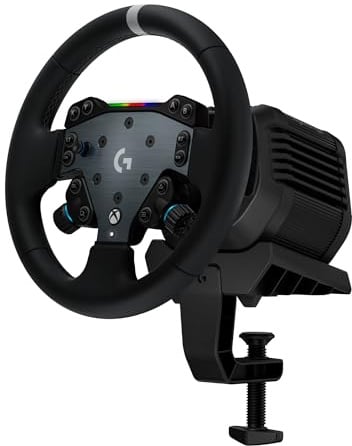 Logitech G RS50 System, 3-teiliges SIM-Racing-Lenkrad-Setup - RS50-Radbasis mit 8 Nm Direct Drive, RS Wheel Hub mit 13 Tasten und RS-Rundrad 28 cm - Für Xbox/PC - Schwarz
