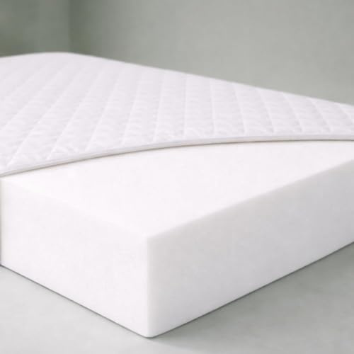 Opulent Home Cot Bed Mattress 140x70x15cm - Waterproof, Breathable & Hypoallergenic - Anti-Allergy Baby Mattress with Removable Washable Zipped Cover - Extra Thick Support for Newborns