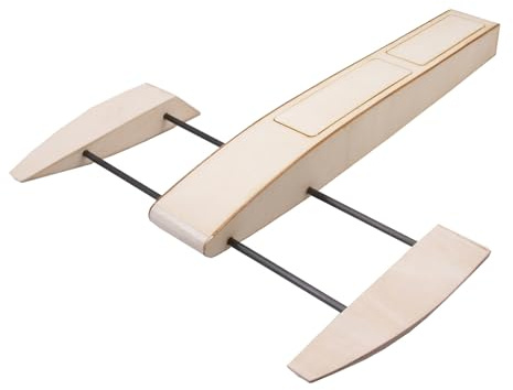 Eieenotee RC Speed Boat Wooden Sponson Outrigger Shrimp Speed Boat Model Kits Radio Remote Control Speedboat,Single Model