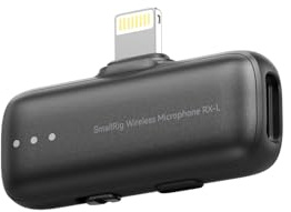 SMALLRIG S70 Mikrofon Lightning Funkempfänger S70RX-L für iPhone/für iPad, Professionell Abgestimmt von einem Grammy-Gewinner für Vlogging, Live-Streaming und der Content-Erstellung (Schwarz) - 5783