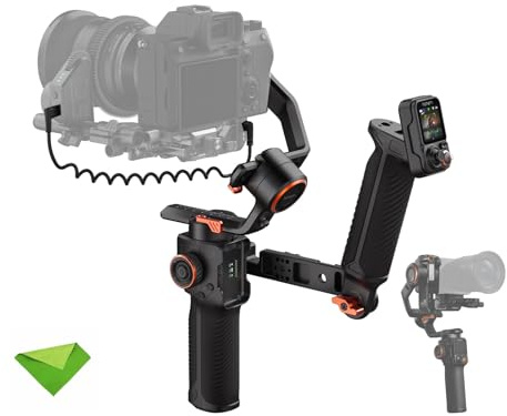 hohem iSteady MT3 Pro Kit Gimbal Stabilizer for Camera, 3-Axis Gimbal for Cameras, Smartphone, Action Cameras, 1.4 Touchscreen Remote, CCT & RGB Fill Light, Payload 2.5KG/5.5lbs, AI Tracking