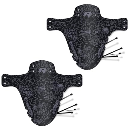 Riesel Design - MTB Mudguard Set (2X Schlamm:pe) inkl. Kabelbinder/Stylischer MTB Schmutzfänger/Mountainbike Schutzblech als Spritzschutz für alle Radgrößen 20-29 Zoll (Set Vanlife)