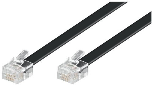 Wentronic Modular-Kabel (2x RJ12 Westernstecker, 6-polig, belegt) schwarz 3m