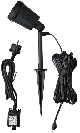 Konstsmide Amalfi LED Stableuchte B: 8 cm T: 13 cm H: 36 cm, IP44 lackiertes Aluminium, matt-schwarz 7640-000
