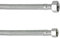 Cornat Flexibler Verbindungsschlauch - 400 mm Länge - 1/2 Zoll IG, 3/8 Zoll IG - Hochwertige Edelstahl-Umflechtung / Anschlussschlauch für Wasserhahn / Armaturenschlauch / Flexschlauch / Silber