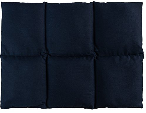Coussin aux noyaux de cerises 40x30 - Coussin chauffant pour le dos ... - Bouillotte sèche - Compresse chaude ou froide (6 compartiments; Design: Bleu foncé)