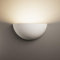 LightHub Half Moon Modern Up Gypsum Plaster Indoor Paintable Wall Washer Uplight E14 (SES) Sconce Light Fitting (LED Ready) White