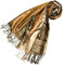 Lorenzo Cana - Echarpe - Imprimé cachemire - Femme 70 x 190 cm Gold-kaffebraun