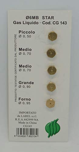 SET 5 UGELLI GAS GPL PER CUCINA