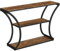 VASAGLE Konsolentisch, Eingangstisch, Gebogene Beine, verlängerte Tischplatte, für Wohnzimmer, Flur, Schlafzimmer, Industriestil, rustikales Braun und Schwarz LNT089B01