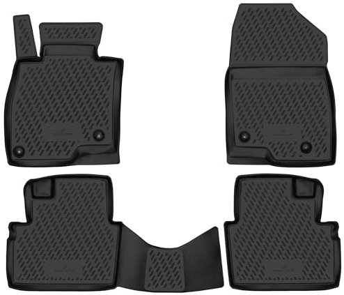 WALSER XTR Gummi Fussmatten Auto für Mazda 3 (BM, BN) 2013-2019, 100% passgenaue Auto Fußmatten, robuste Universal Fußmatte Auto, Gummimatten Auto, Auto Fussmatten Gummi, Auto Gummimatten
