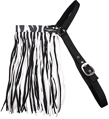 Fliegenfransen Fliegenmaske -ohne Halfter anzuwenden- farbig ARBO-INOX® (Full WARMBLUT, Zebra)