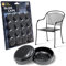 Furniture Leg Gliders (32 Pack, Black) - 1.5 Round Plastic Outdoor Replacement Feet for Outdoor Furniture - Caps for Vintage Wrought Iron Patio Chairs & Tables - Replacement Chair Glide Protectors