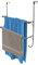 2/4 Tier Over The Door Towel Rails Rack Hanger Holder Bathroom Storage Organizer (2 Tier Grey)