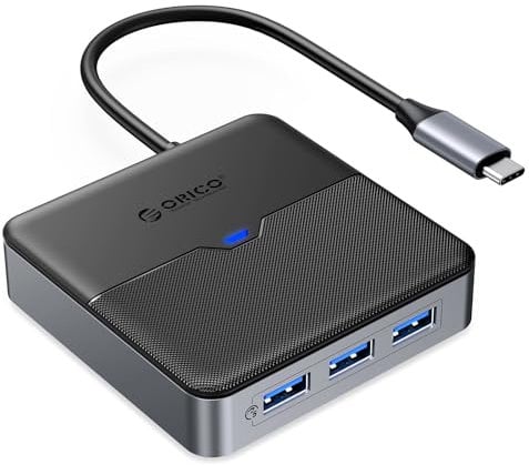 USB C Hub, ORICO 8 in 1 USB C Docking Station with 4K@60Hz HDMI, 1000M Ethernet, 100W PD Charging, SD/TF Card Reader, 3 USB Port, Type C Multiport Adapter for MacBook Pro iPad Lenovo