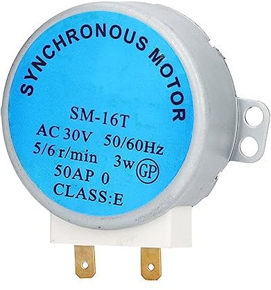 Microwave Oven Turntable Motor, SM 16T Microwave Turntable Motor Replacement Aluminum Copper Microwave Oven Synchronous Motor Compatible for Galanz AC30V (Glass Disc Motor)