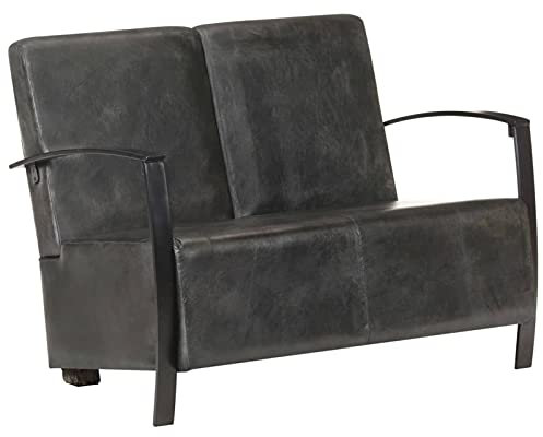 CIADAZ 2-Sitzer-Sofa, Couch für Wohnzimmer, für Wohnungen, Couch Mit, Loungesofa, Sofas & Couches, Relaxsofa, Grau Echtleder
