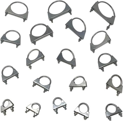 U Bolt Clamp Pipe Clamps M8 Exhaust TV aerials Satellite Dishes, framing Fasteners and Anchors Type U-Bolt Clamps (2, 35)