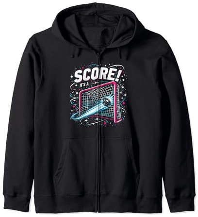 Gender Reveal Hockey Puck – Score! It's a … Festliches Netz Kapuzenjacke